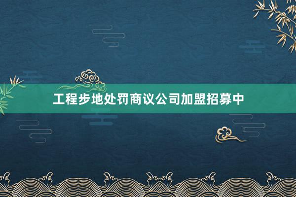 工程步地处罚商议公司加盟招募中